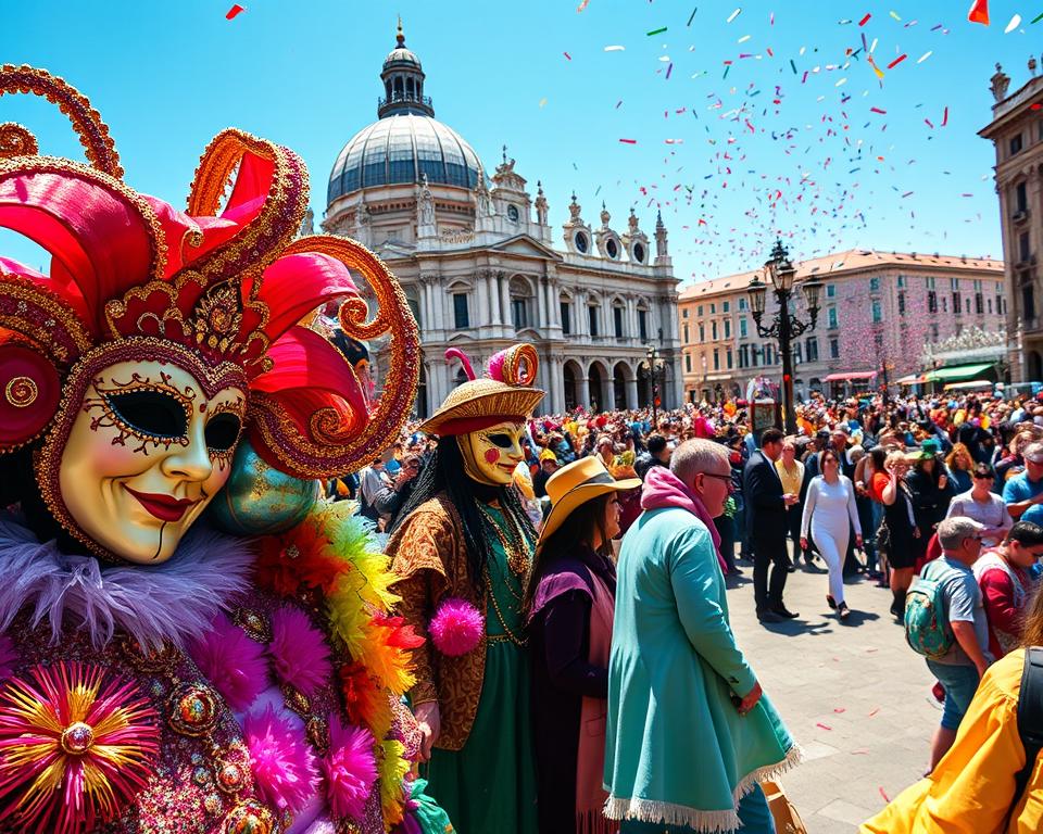 Piazza San Marco durante il Carnevale